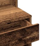 vidaXL Coiffeuse avec miroir vieux bois 74 5x40x141 cm