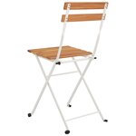 vidaXL Chaises de bistrot pliantes lot de 6 Bois d'acacia solide acier