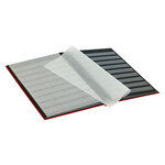 Classeur Lindner Lotus pour timbres 16 pages noires. Couleur - Rouge