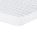 vidaXL Lit de jour avec gigogne et matelas noir 90x200 cm tissu