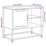 vidaXL Meuble TV jaune moutarde 68x39x60 5 cm acier