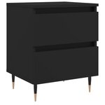 vidaXL Table de chevet Noir 40x35x50 cm Bois d’ingénierie