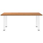 vidaXL Table à manger marron clair bois de chêne massif rectangulaire
