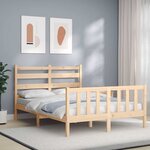 vidaXL Cadre de lit sans matelas bois de pin massif