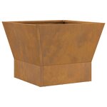 vidaXL Foyer Carré 40x40x30 cm en Acier Vieilli