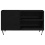 vidaXL Meuble à vinyles Chêne noir 85 x 38 x 48 cm Bois d'ingénierie