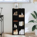 vidaXL Bibliothèque Chêne noir 50 x 25 x 105 cm Bois d'ingénierie