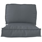 vidaXL Set de coussins de palette 2 Pièces Anthracite Tissu Oxford