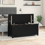 vidaXL Banc Noir 110x41x76 5 cm Bois de pin massif