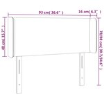 vidaXL Tête de lit avec oreilles Rose 93x16x78/88 cm Velours