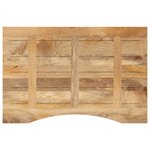 vidaXL Dessus de bureau avec courbe 100x50x2 5 cm manguier massif brut