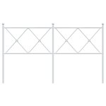 vidaXL Tête de lit métal blanc 150 cm