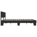 vidaXL Cadre de lit noir 200x200 cm bois d'ingénierie et métal
