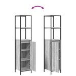 vidaXL Ensemble de mobilier de salle de bain 3 pièces en bois d'ingénierie gris sonoma