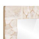 vidaXL Miroir de salle de bain Finition Lavage Blanc 50 x 70 x 2 5 cm