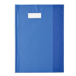 Protège-cahier Styl'SMS A4 (21x29,7 cm) pvc 120 avec Porte-étiquette Bleu ELBA