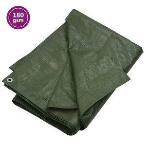 vidaXL Bâche 180 g/m² 6x10 m Vert PEHD