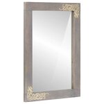 vidaXL Miroir de salle de bain Gris et Argent 50 x 70 x 3 cm