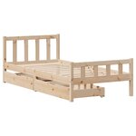 vidaXL Cadre de lit sans matelas 90x190 cm bois de pin massif