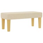 vidaXL Lit à ressorts avec matelas Crème 90 x 190 cm tissu