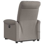 vidaXL Fauteuil inclinable de massage Taupe Tissu