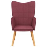 vidaXL Chaise de relaxation Rouge bordeaux Tissu