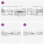 vidaXL Ensemble de canapés d'extérieur 6 pc Blanc et Beige