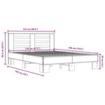 vidaXL Cadre de lit sans matelas chêne marron 120x190 cm