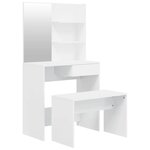 vidaXL Ensemble de coiffeuse Blanc brillant 74 5x40x141 cm