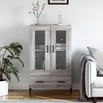 vidaXL Buffet haut sonoma gris 69 5x31x115 cm bois d'ingénierie