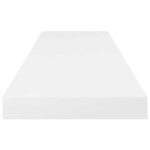 vidaXL Étagère murale flottante Blanc brillant 80x23 5x3 8 cm MDF