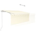 vidaXL Auvent rétractable automatique avec store 3x2 5 m Crème
