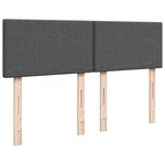 vidaXL Sommier à lattes de lit avec matelas Gris foncé 140x200cm Tissu