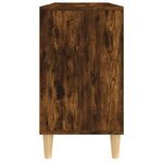 vidaXL Meuble d'évier chêne fumé 80x33x60 cm bois d'ingénierie