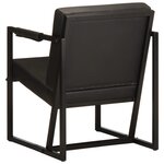 vidaXL Fauteuil noir cuir véritable