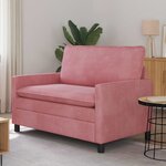 vidaXL Canapé Rose 126 x 81 x 87 5 cm Velours