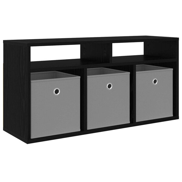 vidaXL Basboard avec tiroir Chêne noir 87 x 27 5 x 43 cm