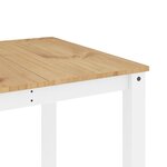 vidaXL Table à manger Panama blanc 180x90x75 cm bois massif de pin