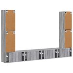 vidaXL Ensemble meuble TV 8 Pièces Gris Sonoma Bois d'ingénierie
