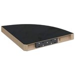 vidaXL Étagère d'angle flottante noir brillant 35x35x3 8 cm MDF