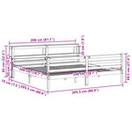 vidaXL Cadre de lit avec tête de lit sans matelas 200x200 cm