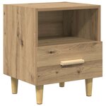 vidaXL Cabinet de chevet avec tiroir chêne artisanal 40 x 35 x 47.5 cm