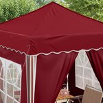 vidaXL Tente de fête pop-up 195 x 195 x 245 cm Bordeaux Tissu Oxford