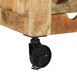 vidaXL Chariot de cuisine 55x40x80 cm Bois massif manguier brut