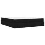 vidaXL Cadre de lit avec stockage Noir 180 x 200 cm tissu