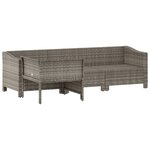 Salon de jardin meuble d'extérieur ensemble de mobilier 4 pièces avec coussins gris résine tressée 02_0016154