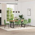 vidaXL Chaises à manger lot de 6 vert clair velours