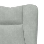 vidaXL fauteuil Gris clair 63 x 67 x 94 cm Velours