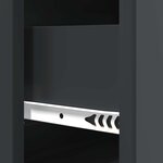 vidaXL Armoire à tiroirs Noir 66 x 34 5 x 90 cm Bois d'ingénierie