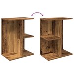 vidaXL Tables de chevet 2 Pièces vieux bois 46 5x29x61 cm bois ingénierie